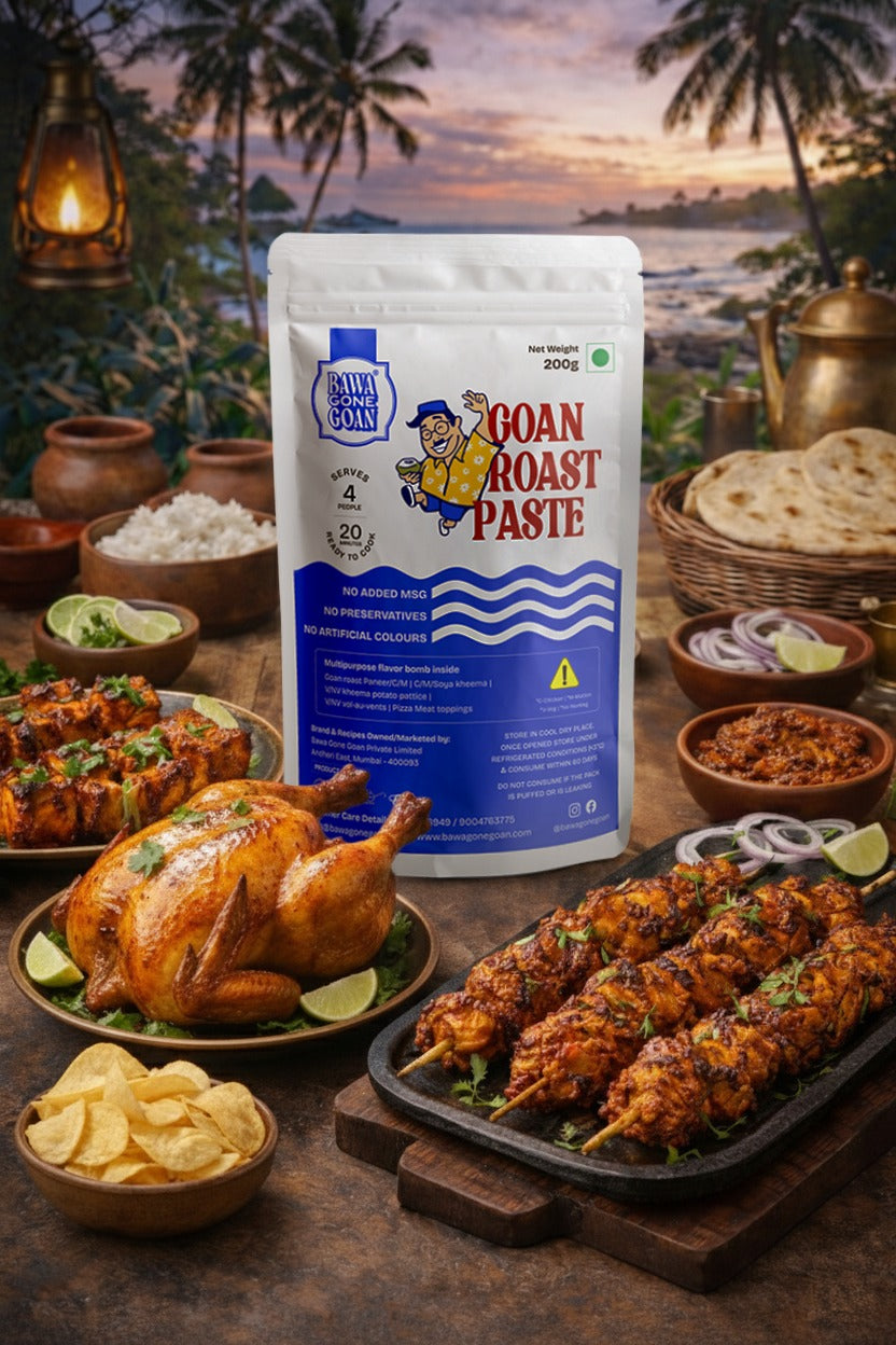 Bawa Gone Goan – Goan Roast Paste 200g | Authentic Goan Marinade Masala | Ready to Cook in 20 minutes | For Vegetables & Meats Marinade | No Preservatives, No Salt & Oil Added, No Colour, No Added MSG | Gourmet Indian Wet Masala